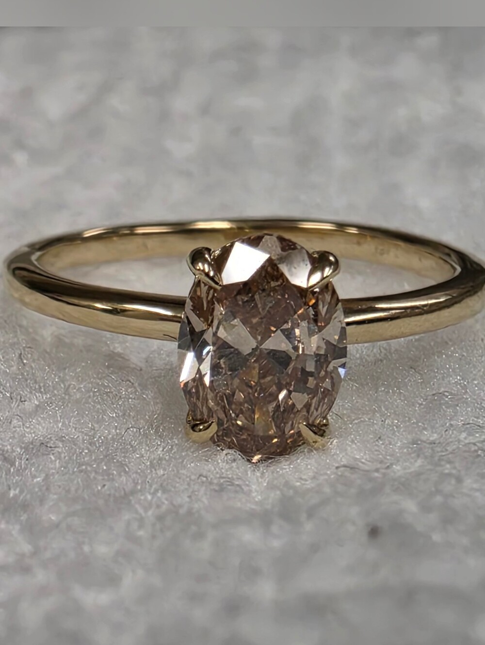 GIA 0.96ct. Champagne Diamond Solitaire Ring in Yellow Gold